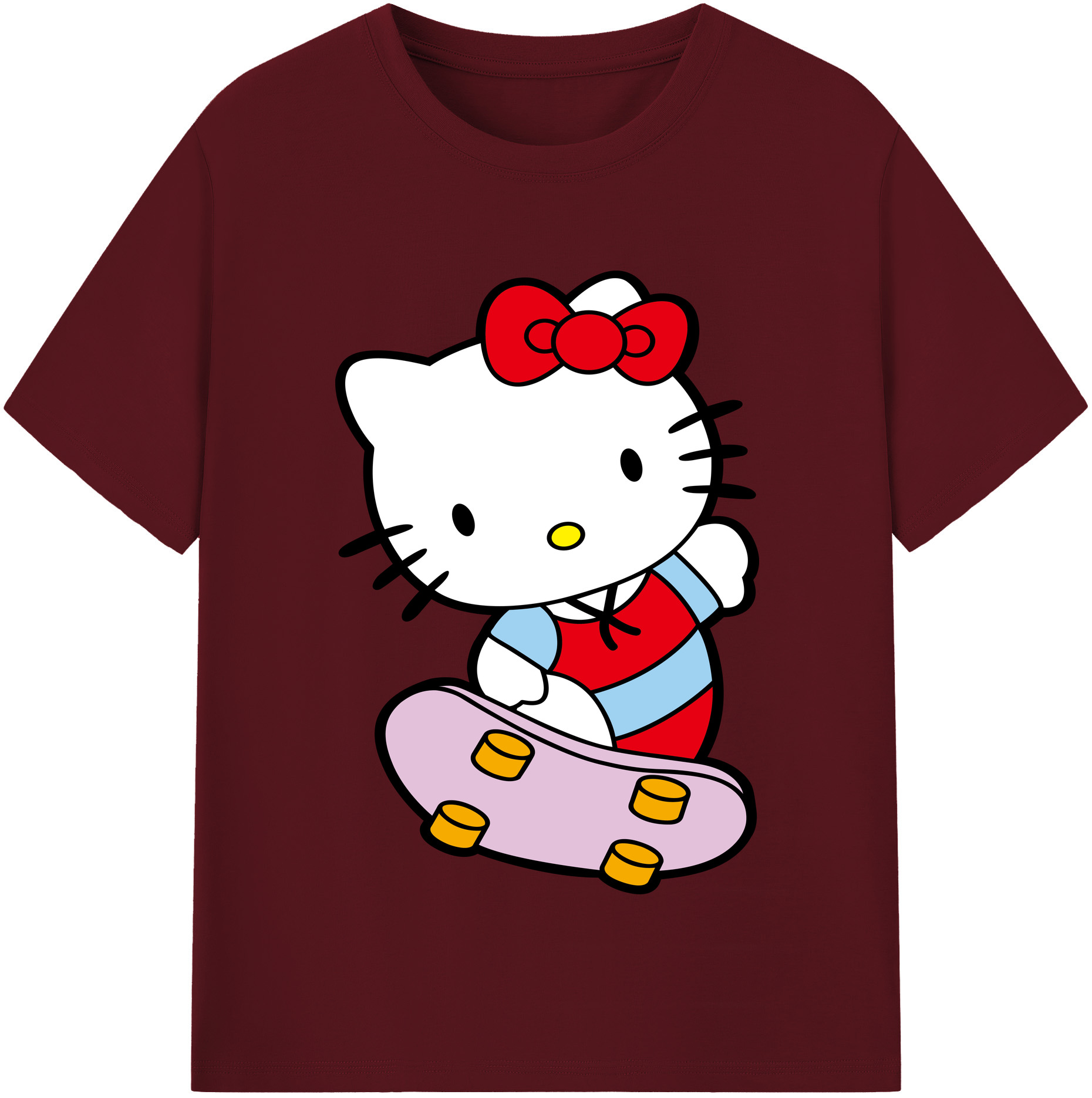 （画像用） Hello Kitty ハローキティ 綿100％半袖Tシャツ（フロントプリント）